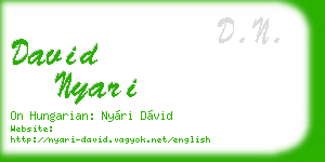 david nyari business card